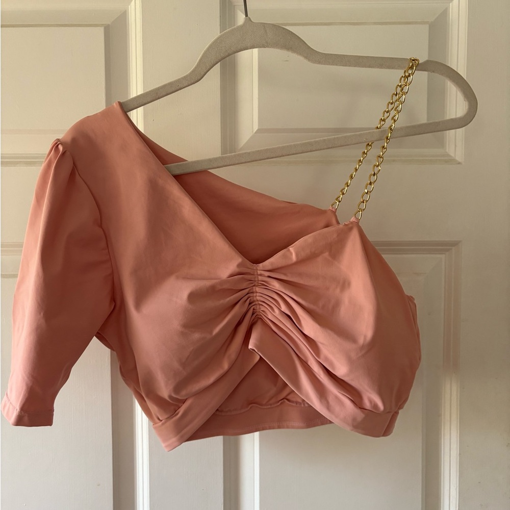 Elegant Pink Off-Shoulder Top